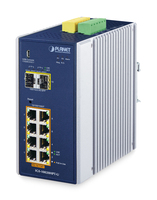 PLANET DIN-Rail L2+/L3 Manageable Managed L2+ Gigabit Ethernet (10/100/1000) Power over Ethernet (PoE) Aluminium, Blue