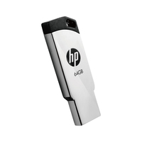 HP v236w USB flash meghajtó 64 GB USB A típus 2.0 Ezüst, Fekete