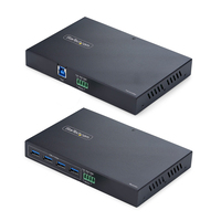 StarTech.com 4-Port USB 3.0 Extender over Ethernet tot 100m via Cat6a / Cat7 / Cat8 RJ45 Kabel, Uitbreiding voor Remote USB Apparatuur, 4x USB-A 5Gbps Hub, TAA