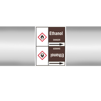 Brady ETHANOL 127X33RL-T3-LL-P19 etichetta autoadesiva Rettangolo Permanente Bianco, Marrone