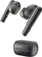 POLY Voyager Free 60+ UC Carbon Black Earbuds +BT700 USB-A Adapter +Touchscreen-Ladeetui