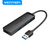 Vention 4-Port USB 3.0 Hub With Power Supply 0.5M Black