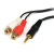 StarTech.com 6ft 3.5mm - 2x RCA cable de audio 1,8 m 3,5mm 2 x RCA Negro