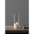 Star Trading LED-Kerze Twinkel Glas Wachs 5x5x12,5cm weiß