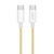 LogiLink USB 2.0 Type-C-Kabel, C/M zu C/M, Nylon-Ummantelung, 60W, gelb, 0,5 m
