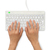 R-Go Tools Ergonomisch toetsenbord R-Go Compact Break, compact toetsenbord met pauzesoftware, AZERTY (FR), bedraad, wit