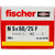 Fischer 513738 ancrage à vis et cheville murale 100 pièce(s) Kit de fiches murales et vis 50 mm