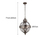 LED Jugendstil Pendelleuchte aus massivem Stahl in Silber Antik, Ø37cm