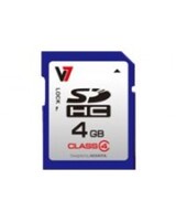 V7 VASDH4GCL4R Flash-Speicherkarte 4 GB Class 4 SDHC Blau