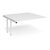 Adapt boardroom table add on unit 1600mm x 1600mm - white frame and white top