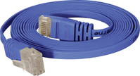 High Quality Patchkabel, flach, U/UTP, ungeschirmt, Cat 6, blau, 0,5 m