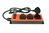 kabelmeister® Steckdosenleiste Outdoor, 3-Schutzkontakt-Buchse (IP54/IP20), 2x USB-A Buchse, orange/