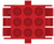 Buchsengehäuse, 9-polig, RM 6.35 mm, gerade, rot, 1-480707-2