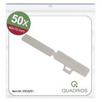 Quadrios 23CA251 23CA251 Kábeljelölő Szerelési mód: Kábelkötegelő Feliratozó felület: 9.5 x 41 mm Átlátszó Jelölők: 50 50 db