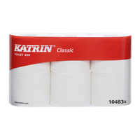 Toilettenpapier Katrin Classic Toilet 400, 2-lagig, weiß, 400 Blatt, 9,5 x 11 cm