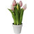 Tulipani, real touch, in vaso di ceramica