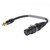 SOMMER CABLE Adapterkabel (XLR 3-pol female / Cinch male | HICON | gerade | 0,15m) - in schwarz