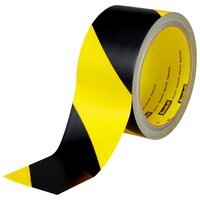 3M™ Gefahrenmarkierungsband 5702, Schwarz/Gelb, 50 mm x 33 m, 0.14 mm