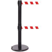Wheeled retractable belt barrier - pack of 2