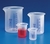 1000ml Beaker PP forma bassa graduazioni blu