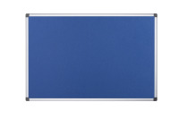 Bi-Office Maya Blaue Filznotiztafel mit Aluminiumrahmen 120x90cm Vorderansicht