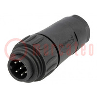Connector: circular; plug; for cable; PIN: 7; male; soldering; 250V