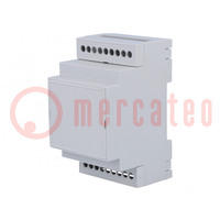 Enclosure: for DIN rail mounting; Y: 90mm; X: 53mm; Z: 53mm; PPO