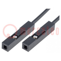 Connection cable; PIN: 1; black; 10pcs; 210mm