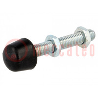 Clamping bolt; Thread: M8; Base dia: 14mm; Kind of tip: rounded