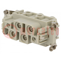Connector: HDC; contact insert; female; EPIC POWER K; PIN: 4; 4+PE