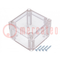 Enclosure: multipurpose; X: 80mm; Y: 82mm; Z: 55mm; ABS; gasket; IP65