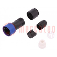 Connector: circular; plug; male; PIN: 10; w/o contacts; for cable