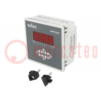 Multiméter: teljesítménytényező-szabályozó; panelre; LED; OUT: 8