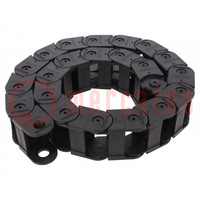Cable chain; LIGHT; Bend.rad: 50mm; L: 990mm; non-openable frames