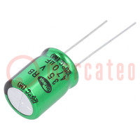 Condensator: elektrolytisch; THT; 470uF; 35VDC; Ø12,5x16mm; ±20%