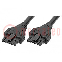 Kábel; Micro-Fit 3.0; anya; PIN: 6; Hossz: 2m; 8,5A; Szigetelés: PVC