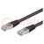 Patch cord; SF/UTP; 5e; Line; CCA; PVC; schwarz; 0,5m; 26AWG