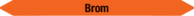 Mini-Rohrmarkierer - Brom, Orange, 0.8 x 10 cm, Polyesterfolie, Selbstklebend