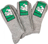 Socken Schafwolle Größe 39-42 grau-meliert