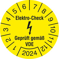 Prüfplakette, Geprüft gemäß BetrSichV, 3 cm Version: 24 - Elektro-Check 24