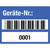 SafetyMarking Etik. Geräte-Nr. Barcode und 0001 - 1000 4 x 3 cm Rolle, VOID Version: 02 - blau