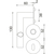 Skizze zu SOLIDO Drückergarnitur GLASGOW - auf Flachrosette, rund BB, Edelstahl matt