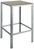 Stehtisch Artless; 72x72x110 cm (LxBxH); Platte grau, Gestell silber;