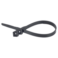 Kabelbinder mit Doppelverschlusskopf, schwarz, Breite 9,0 mm, Länge 750 mm