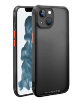 Vivanco Frosted Handy-Schutzhülle 15,5 cm (6.1 Zoll) Cover Schwarz, Durchscheinend