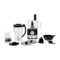 Princess 221054 food processor 1000 W 1.2 L Anthracite, Stainless steel, Transparent