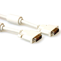 ACT DVI-D Dual Link connection cable, M - M, Ivory 10.0m cable DVI 10 m