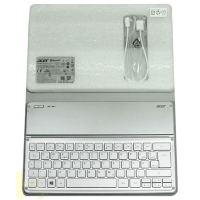 Acer NK.BTH13.00A klawiatura do urządzeń mobilnych Srebrny Bluetooth AZERTY Francuski