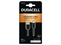 Duracell USB5022A Lightning kábel 2 M Fekete
