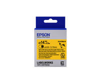 Epson Cartucho de etiquetas para tubo termorretráctil (HST) LK-6YBA14 negro/amarillo de 14 mm de diámetro (2,5 m)
